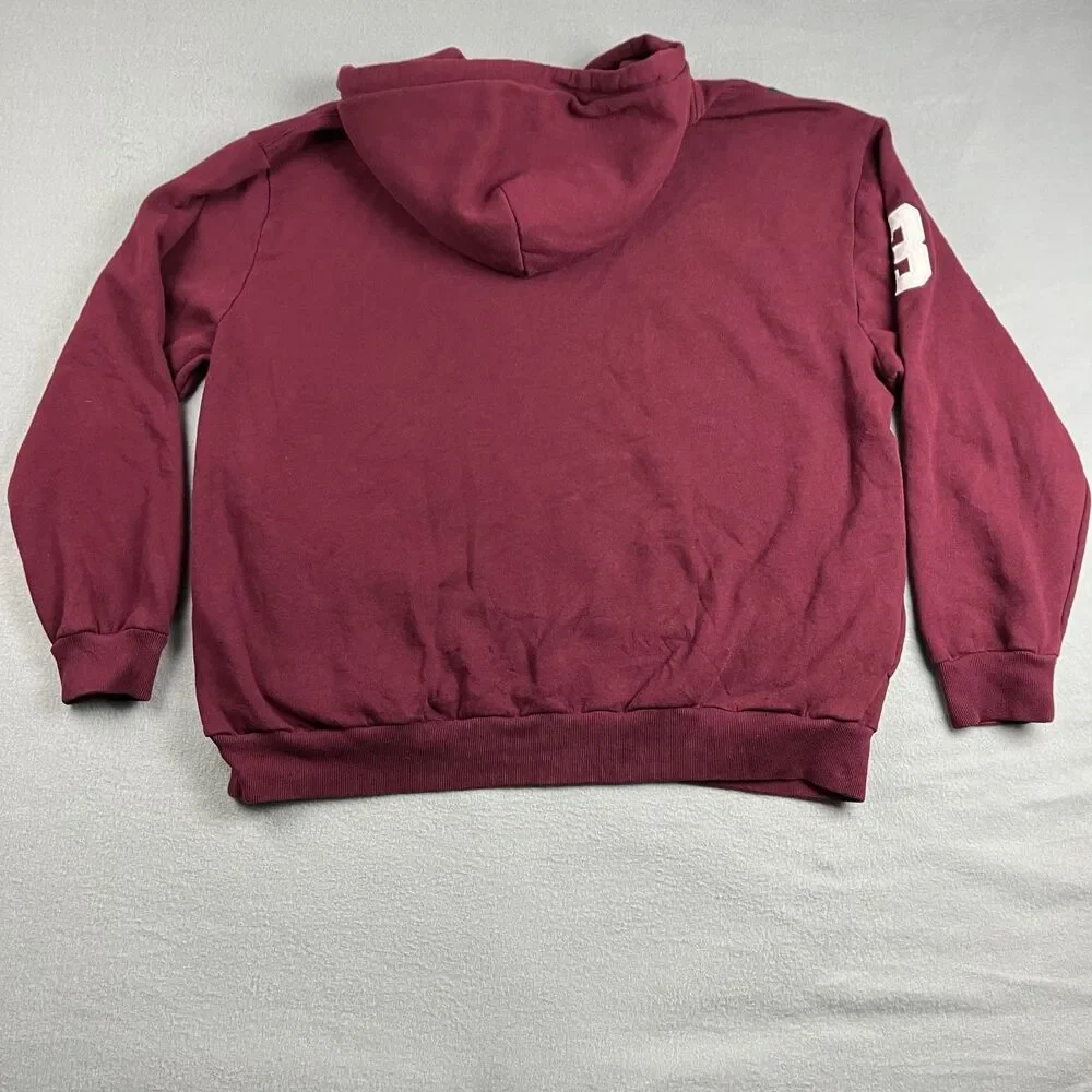 Polo Ralph Lauren Big Pony Fleece Rugby Hoodie Crest Burgundy Men's XXL